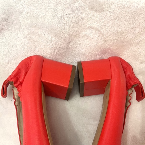 Everlane Minimalist Pumps Red Leather Mid Block Heel Career Dress Shoes Sz 7.5 - Picture 16 of 16